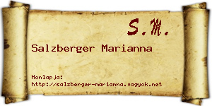 Salzberger Marianna névjegykártya